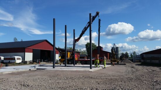 Ny byggnation från grunden av Sverigemontage AB i Odensbacke.